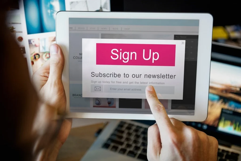 email newsletter sign up
