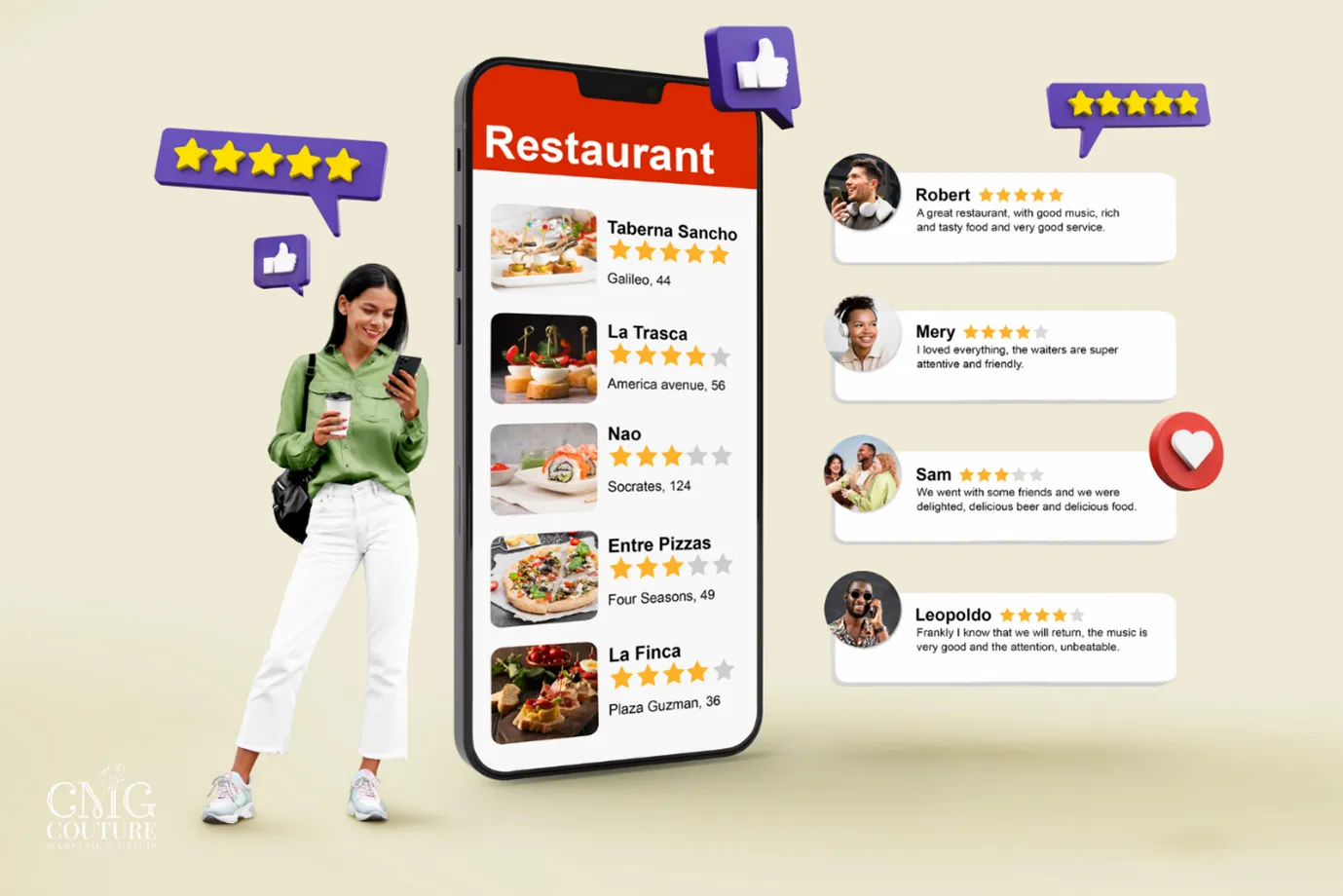 's rating, highlighting local SEO for small businesses